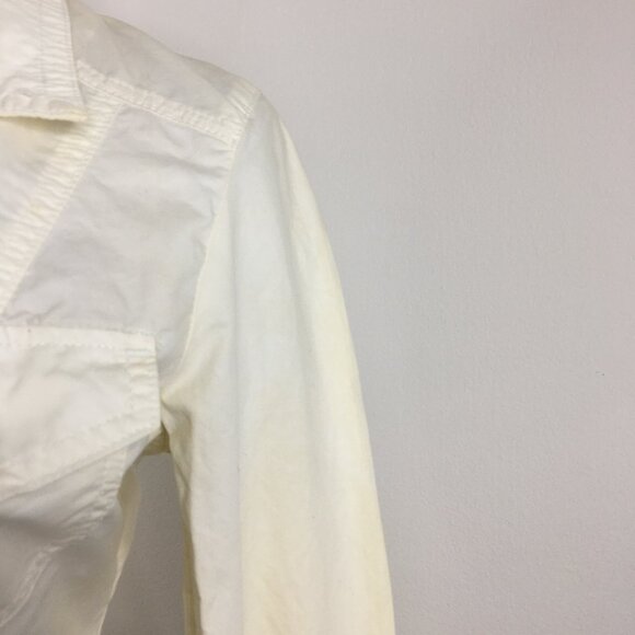 COMME CA ISM Ivory Belted 3/4-Long Sleeve Collared Button Dress - Picture 13 of 16